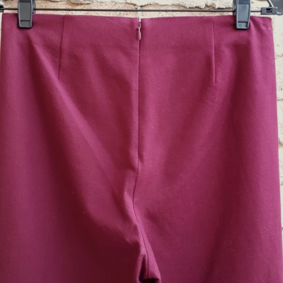 NWOT Elie Tahari Jessalyn Bi-Stretch Pants Burgundy - Picture 8 of 10